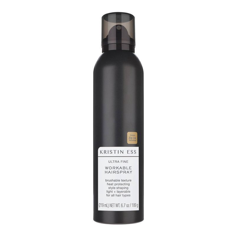 slide 1 of 5, Kristin Ess Ultra Fine Workable Hairspray Light + Flexible Hold with Heat Protectant up to 450°F - 6.7 oz, 6.7 oz