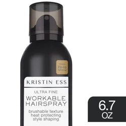 Kristin Ess Ultra Fine Workable Hairspray Light + Flexible Hold with Heat Protectant up to 450°F - 6.7 oz