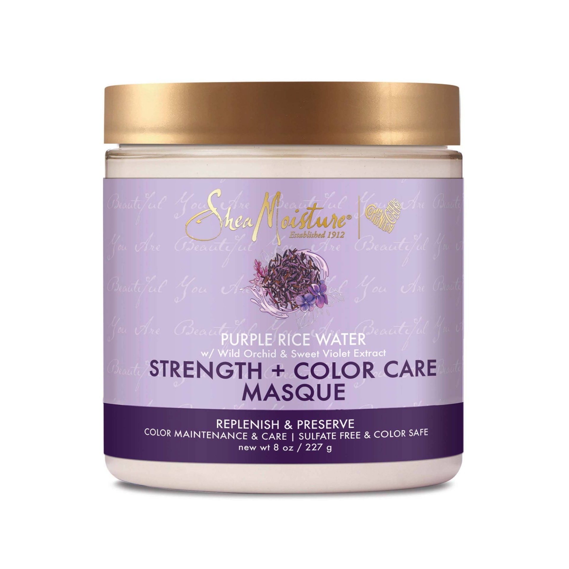 slide 1 of 3, SheaMoisture Strength + Color Care Treatment Masque with Purple Rice Water, 8 oz