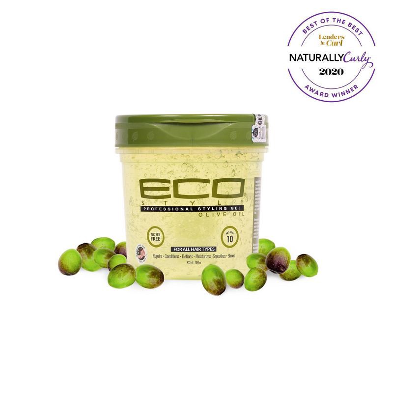 slide 3 of 5, ECO STYLE Olive Styling Gel - 32 fl oz, 32 fl oz