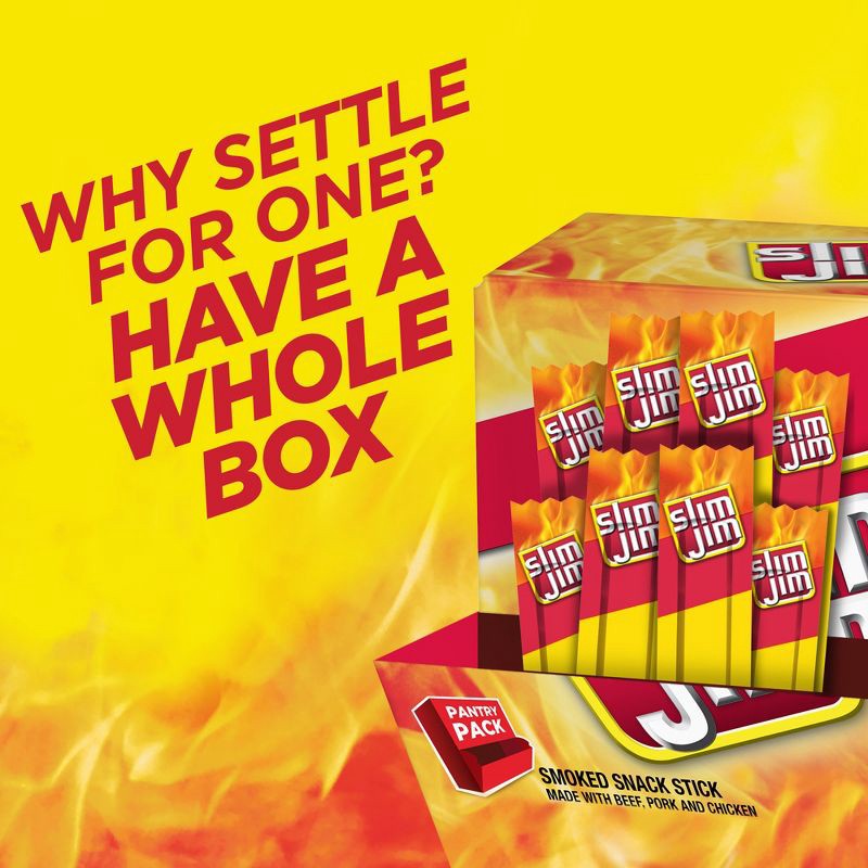 slide 3 of 5, Slim Jim Original Smoked Snack Size Sticks – 12.88oz/46ct, 12.88 oz, 46 ct
