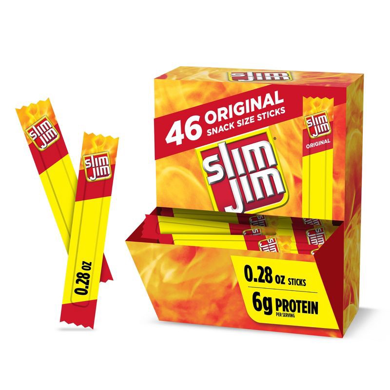 slide 1 of 5, Slim Jim Original Smoked Snack Size Sticks – 12.88oz/46ct, 12.88 oz, 46 ct