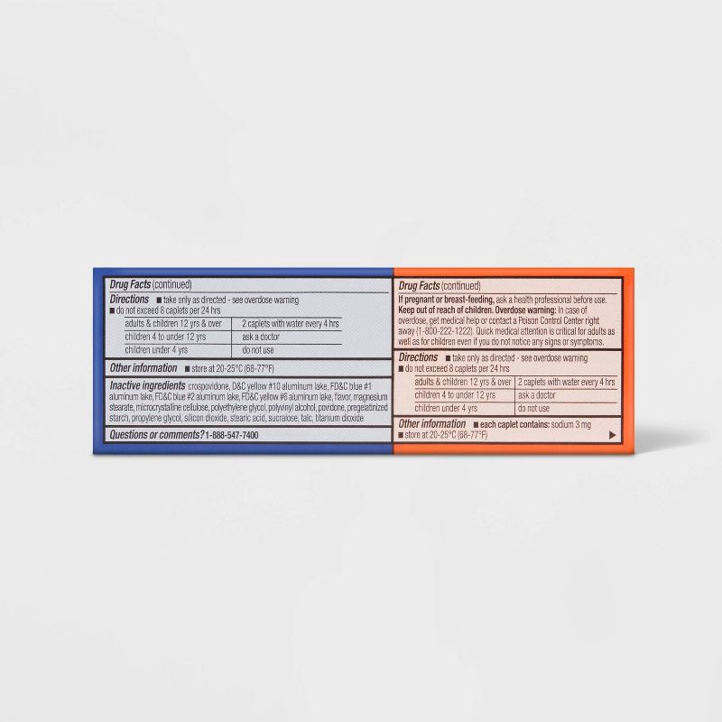 slide 7 of 8, Acetaminophen Day/Night Time Vapour Ice Cold and Flu Relief Caplets - 24ct - up&up™, 24 ct
