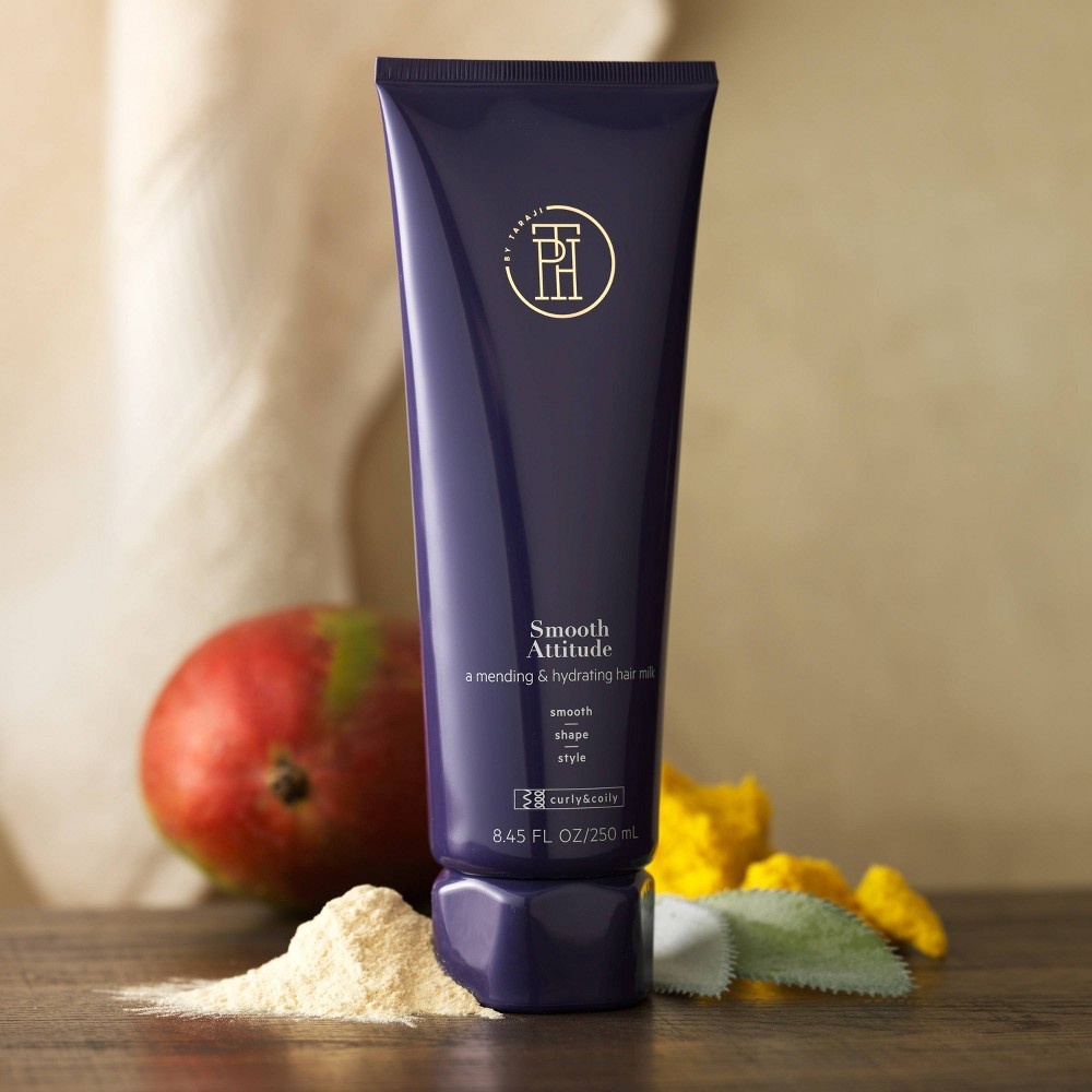 slide 4 of 7, TPH by TARAJI Smooth Attitude Mending Hair Milk, 8.45 fl oz