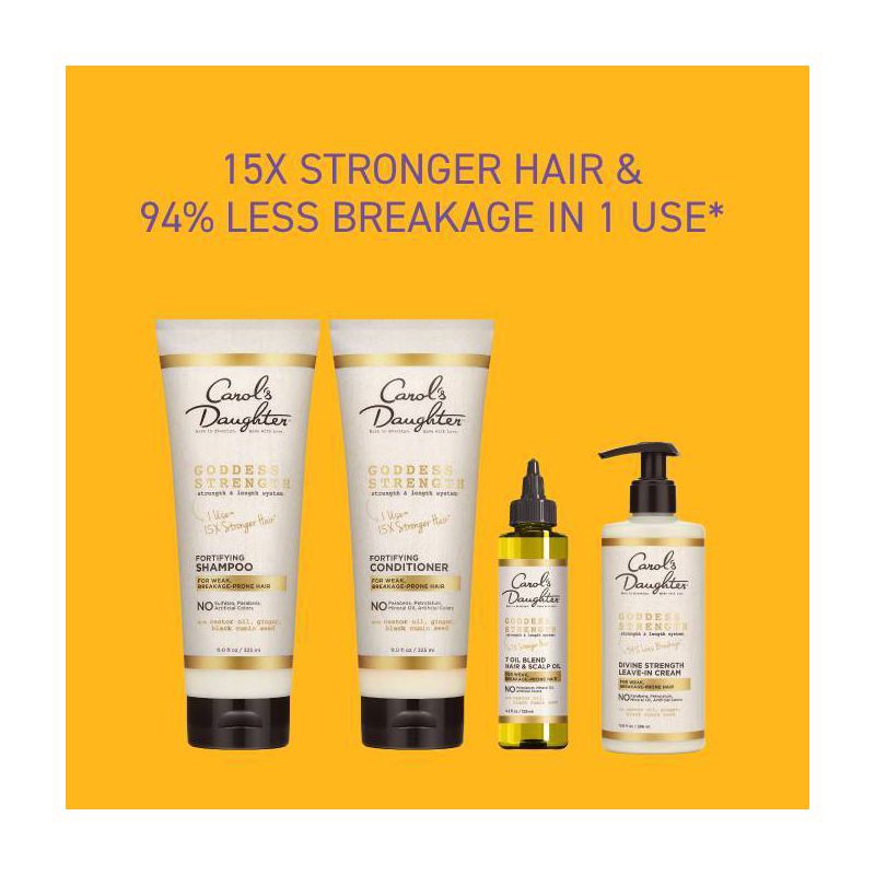 slide 6 of 8, Carol's Daughter Goddess Strength Scalp Oil and Hair Oil Deep Treatment with Castor Oil for Breakage Prone Hair - 4.2 fl oz, 4.2 fl oz