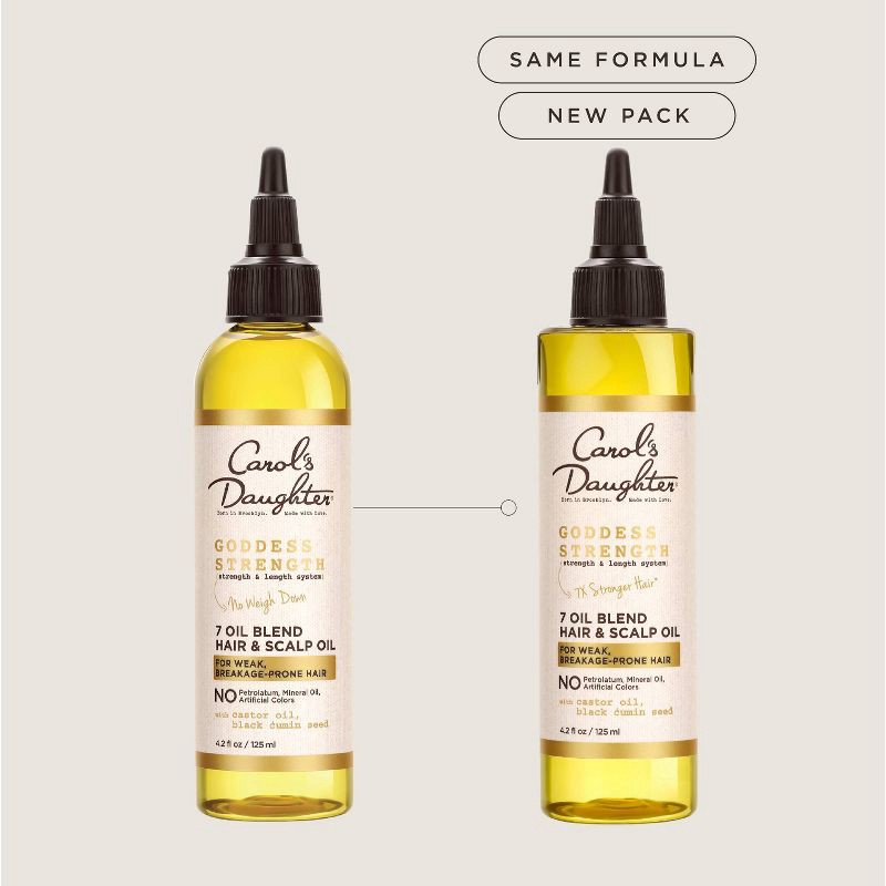 slide 7 of 8, Carol's Daughter Goddess Strength Scalp Oil and Hair Oil Deep Treatment with Castor Oil for Breakage Prone Hair - 4.2 fl oz, 4.2 fl oz