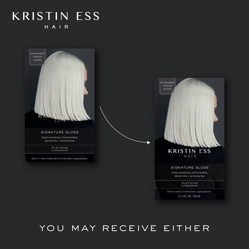 slide 4 of 7, Kristin Ess Hair Gloss in Platinum for Blonde Hair - Semi Permanent Dye + Toner - 4 fl oz, 4 fl oz