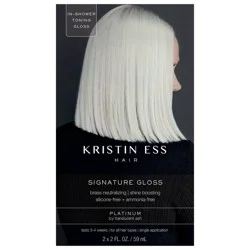Kristin Ess Hair Gloss in Platinum for Blonde Hair - Semi Permanent Dye + Toner - 4 fl oz