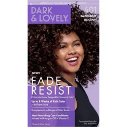 Dark and Lovely Fade Resist Permanent Hair Color - 401 Hazelnut Brown