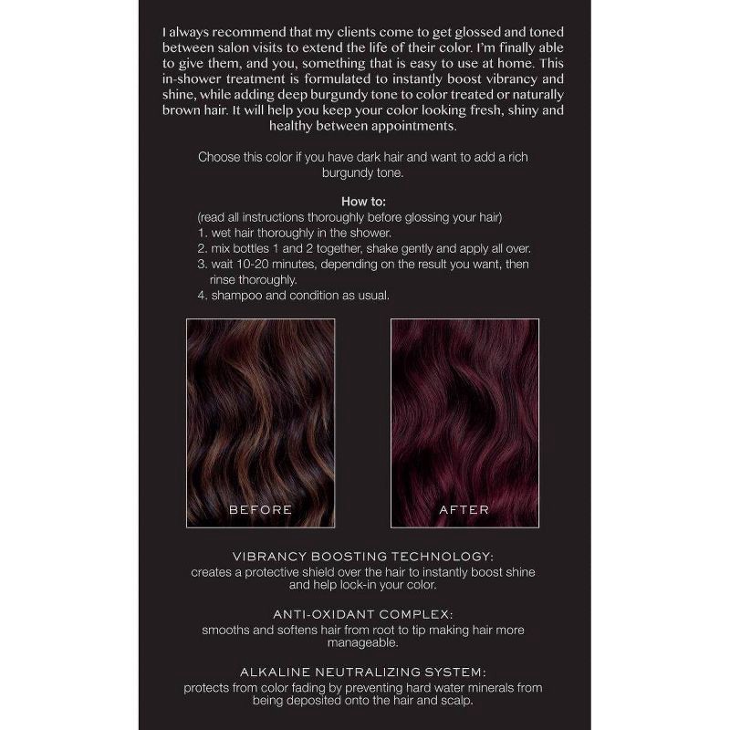 slide 2 of 4, Kristin Ess Hair Dye Gloss in Wild Berry for Burgundy Hair - 4 fl oz, 4 fl oz