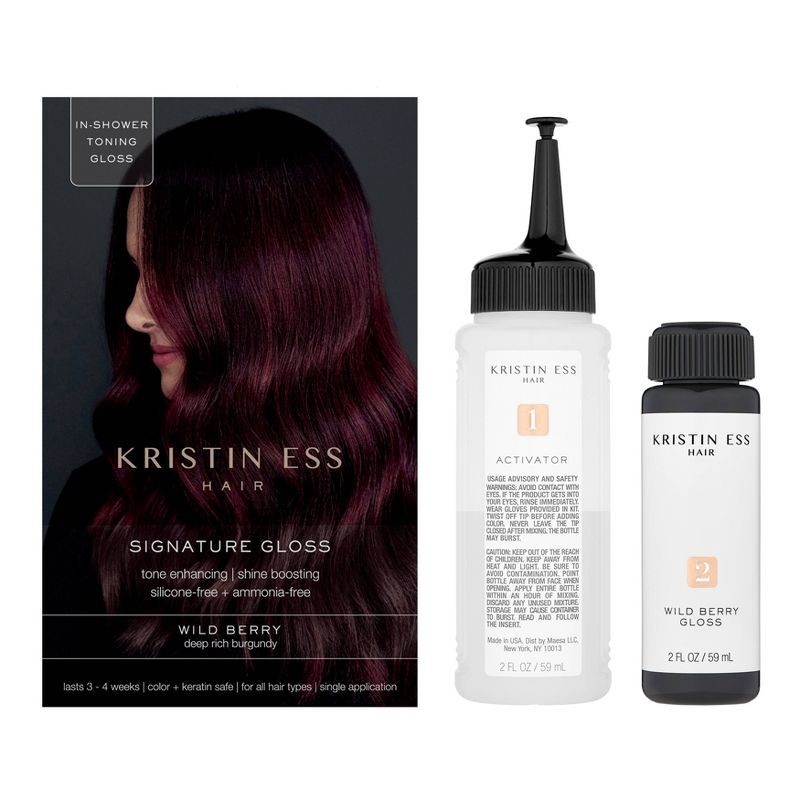 slide 3 of 4, Kristin Ess Hair Dye Gloss in Wild Berry for Burgundy Hair - 4 fl oz, 4 fl oz