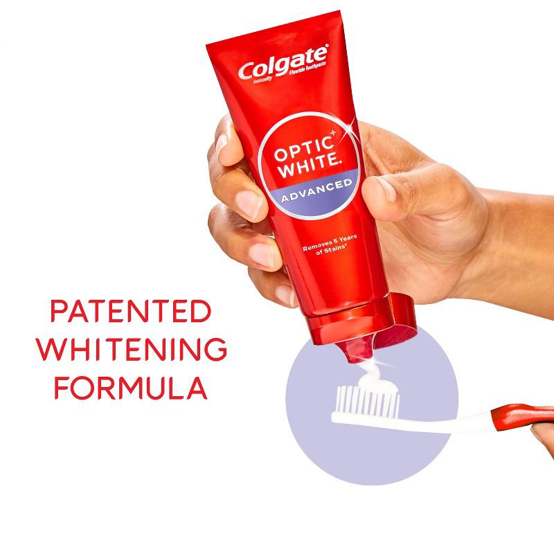 slide 5 of 8, Colgate Optic White Whitening Toothpaste Sparkling White - 3.2oz/3pk, 3 ct; 3.2 oz