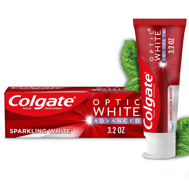 slide 1 of 9, Colgate Optic White Whitening Toothpaste Sparkling White - 3.2oz, 3.2 oz