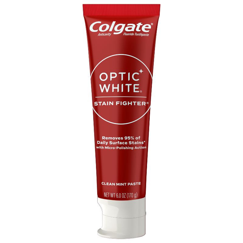 slide 12 of 14, Colgate Optic White Stain Fighter Clean Mint Toothpaste - 6oz, 6 oz