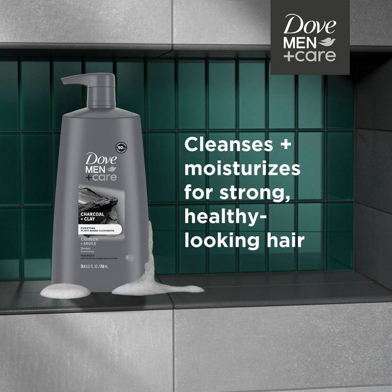 slide 6 of 9, Dove Men+Care 2-in-1 Shampoo + Conditioner Fortifying with Charcoal - 25.4 fl oz, 25.4 fl oz