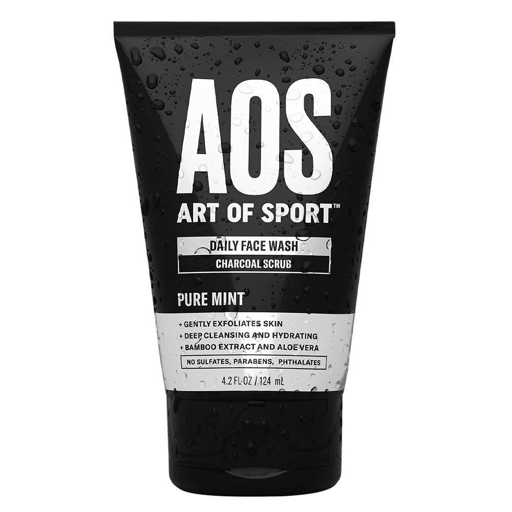 slide 1 of 4, Art of Sport Daily Face Wash Charcoal Scrub, 4.2 oz