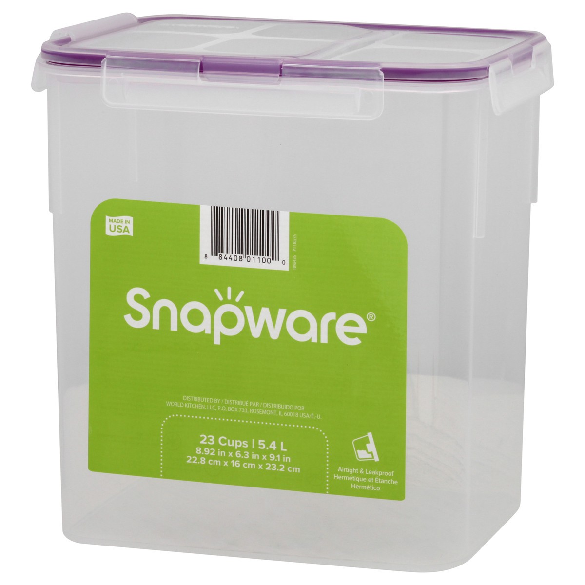 slide 3 of 8, Snapware Rectangle Food Storage Container, 23 cup