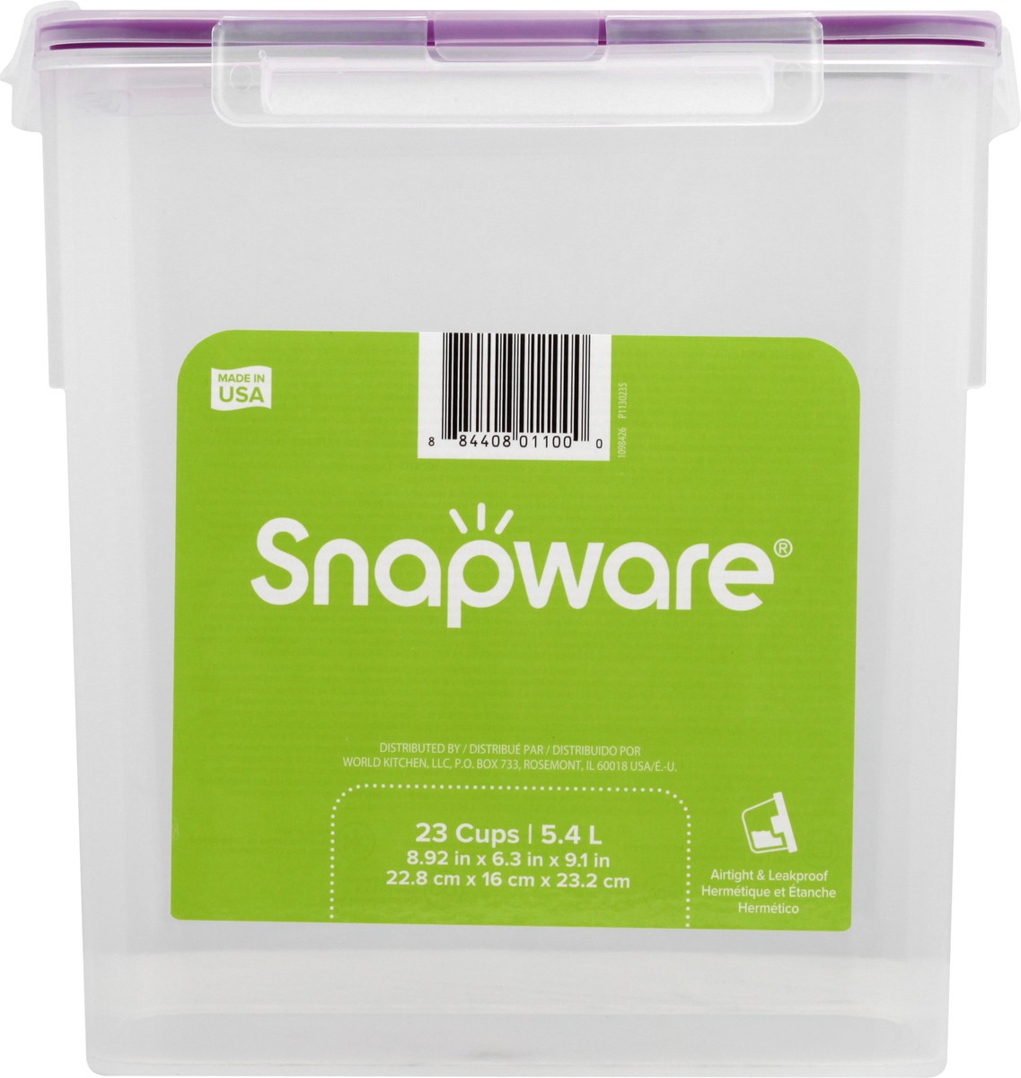 slide 7 of 8, Snapware Rectangle Food Storage Container, 23 cup