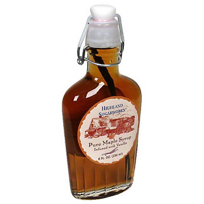 slide 1 of 1, Highland Sugarworks Pure Maple Syrup Infused with Vanilla, 8 oz