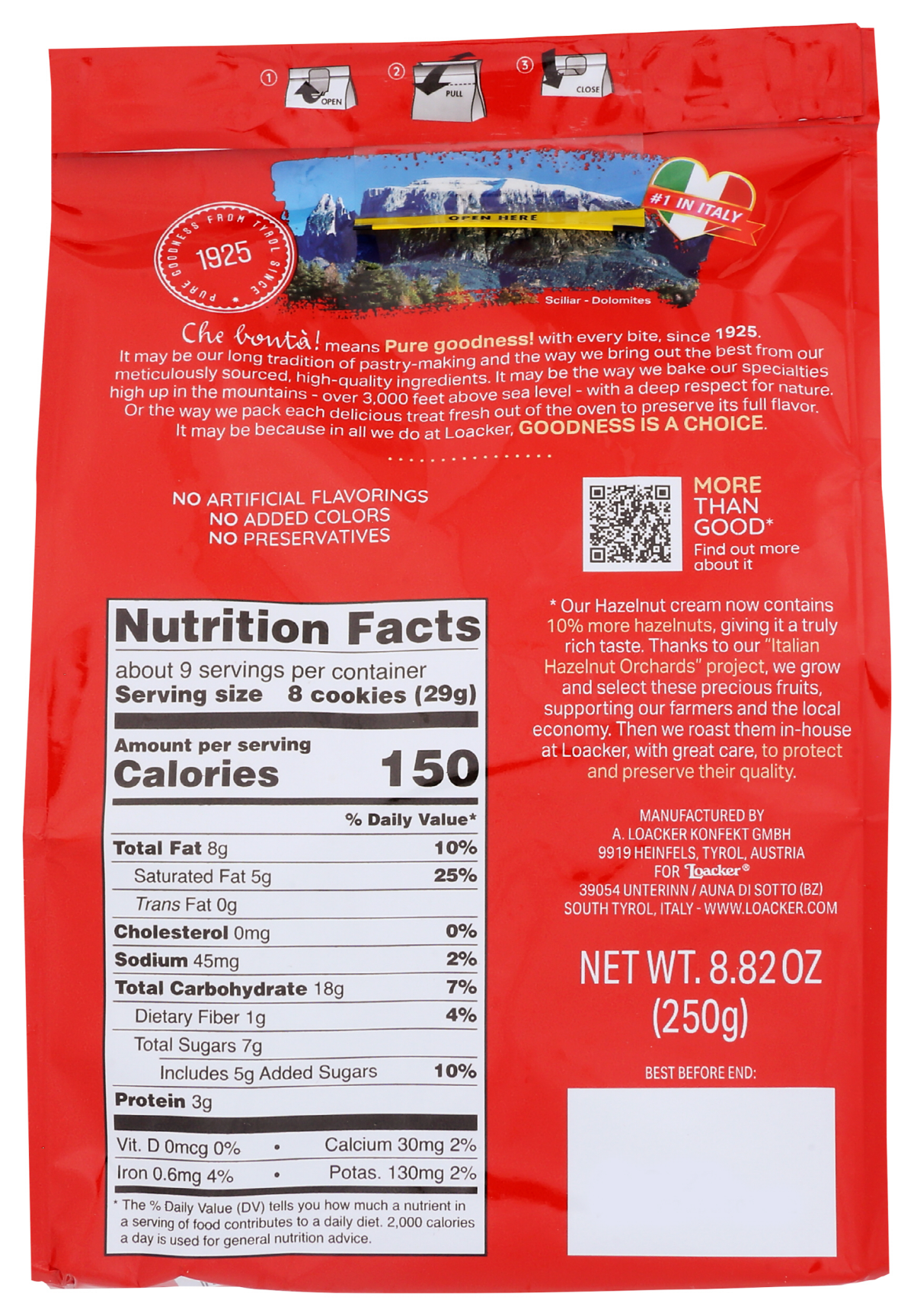 slide 2 of 2, Quadratini Hazelnut Wafer Cookies Bite Size 8.82 oz, 8.82 oz