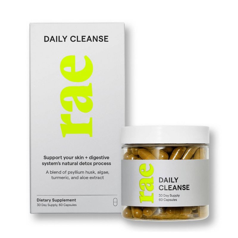 slide 1 of 4, Rae Daily Cleanse Dietary Supplement Vegan Capsules for Natural Detox Support - 60ct, 60 ct