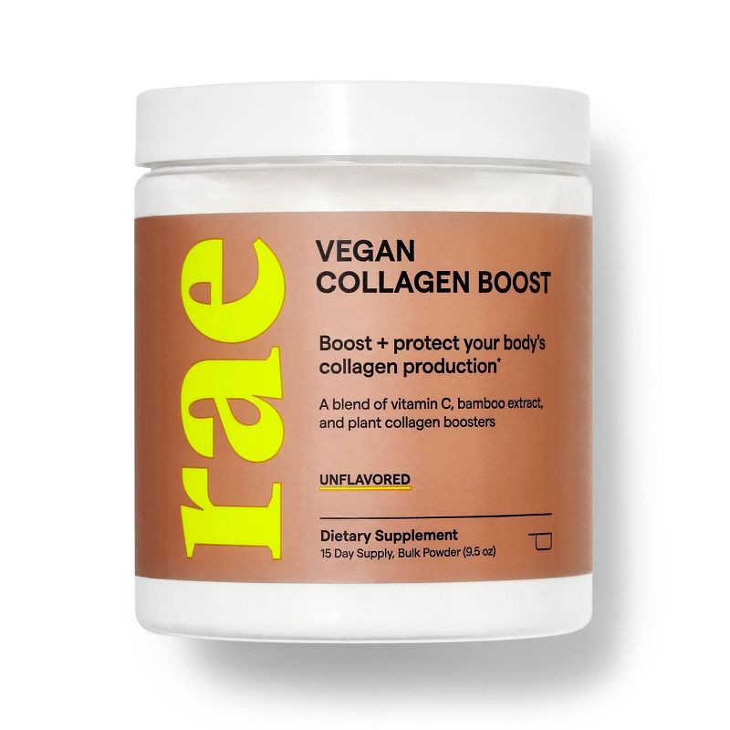 slide 1 of 5, Rae Vegan Collagen Boost Dietary Supplement Bulk Powder for Natural Collagen Production - Unflavored - 9.5oz, 9.5 oz