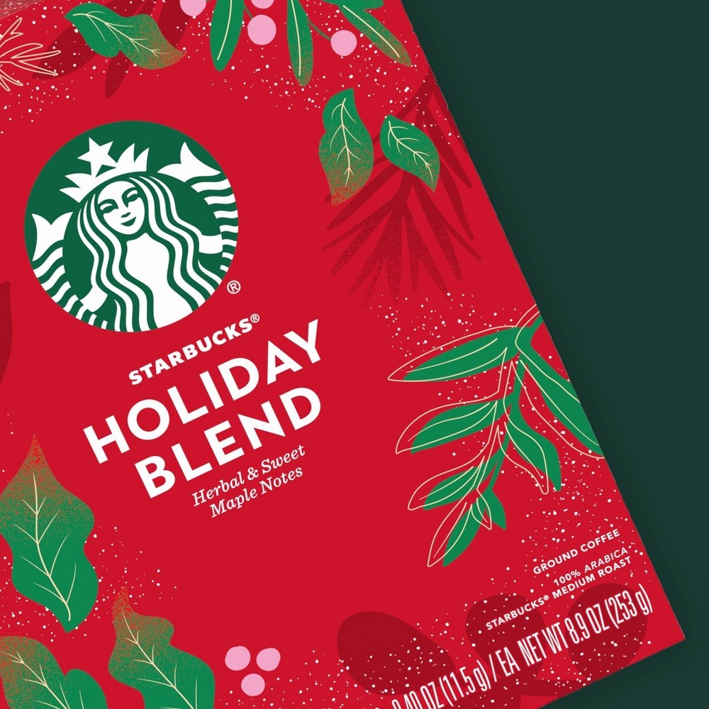 slide 3 of 5, Starbucks Holiday Blend Medium Dark Roast Coffee - Keurig K-Cup Pods, 44 ct