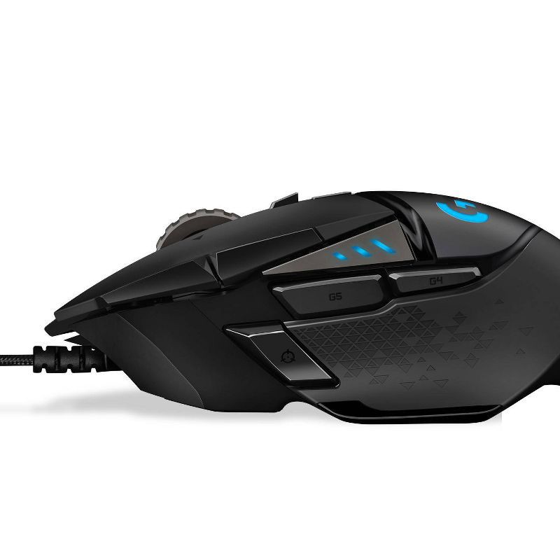 slide 4 of 7, Logitech G502 HERO Wired Gaming Mouse: USB Connection for Windows & macOS Compatibility, 1 ct