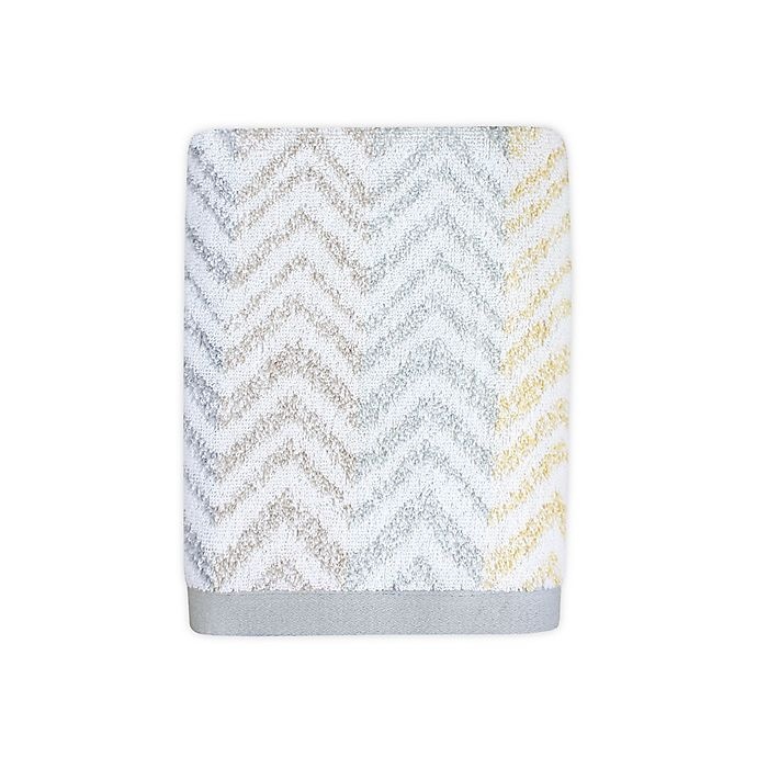 slide 1 of 1, Colordrift Chevron Mirage Hand Towel - Yellow, 1 ct