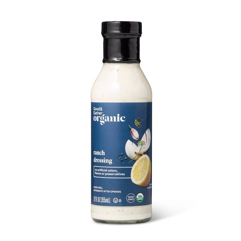 slide 1 of 3, Organic Ranch Dressing - 12fl oz - Good & Gather™, 12 fl oz