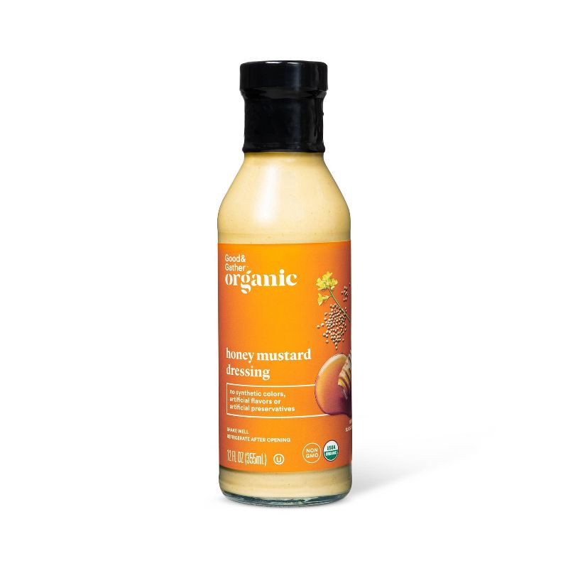 slide 1 of 4, Organic Honey Mustard Dressing - 12fl oz - Good & Gather™, 12 fl oz