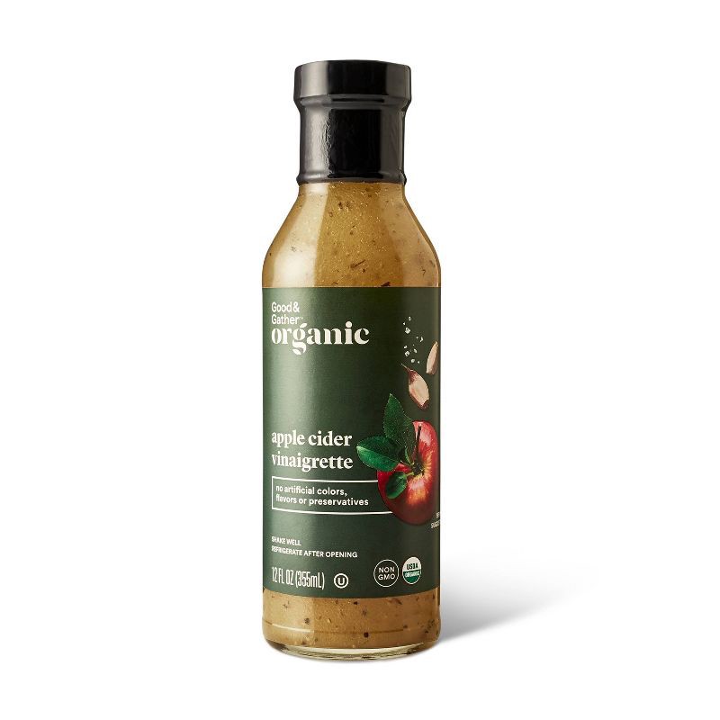 slide 1 of 4, Organic Apple Cider Vinaigrette - 12fl oz - Good & Gather™, 12 fl oz