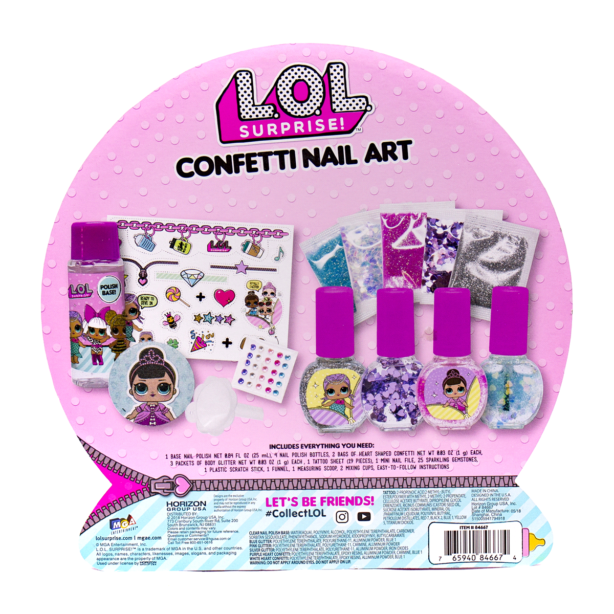 slide 2 of 6, L.O.L. Surprise! Confetti Nail Art Activity Kit, 1 ct