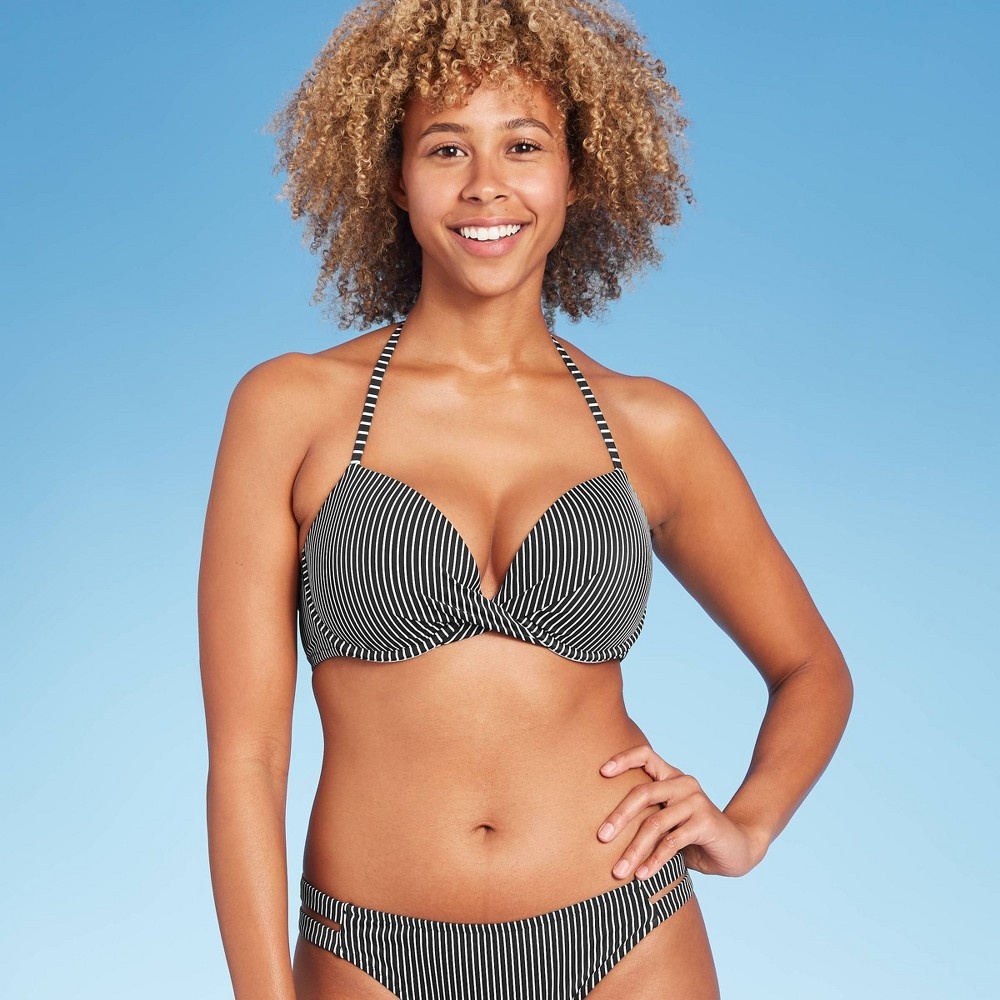 Shade & Shore Women's Shore Light Lift Bikini Top Swimsuit Stripe