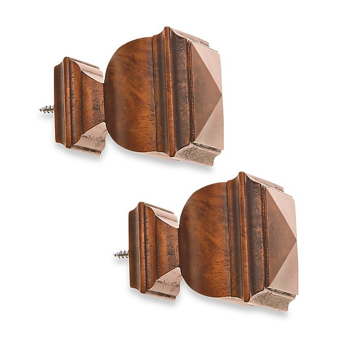 slide 1 of 1, Cambria Classic Wood Napoleon Finial - Medium Brown, 2 ct