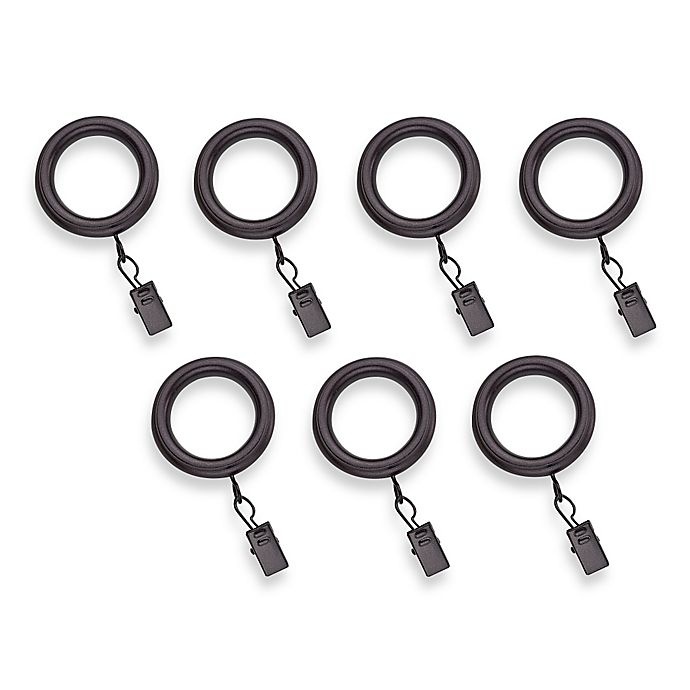 slide 1 of 1, Cambria Casuals Clip Rings - Matte Brown, 7 ct