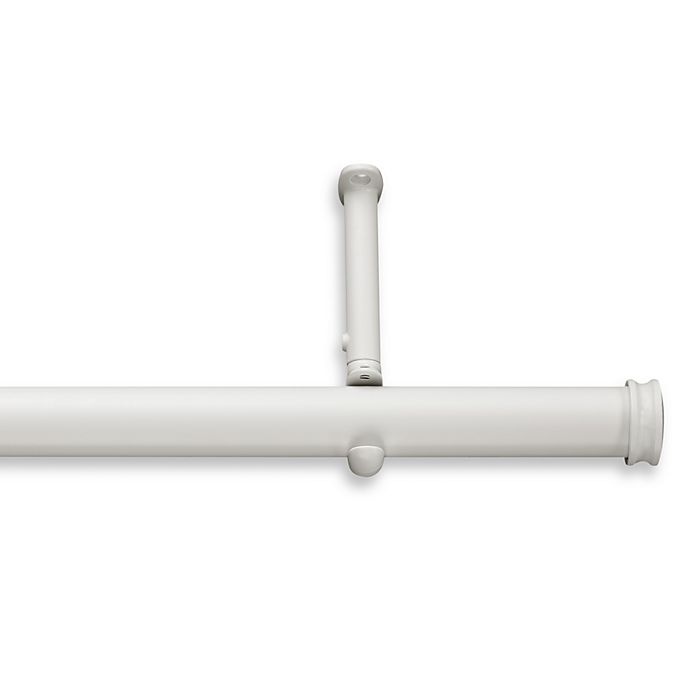 slide 1 of 1, Cambria Premier Complete Decorative Drapery Rod - Satin White, 28 in x 48 in