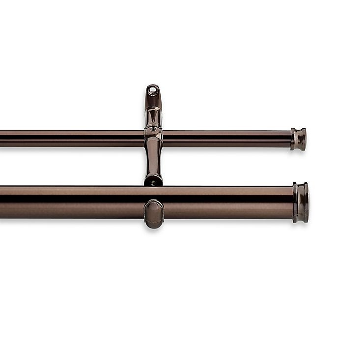slide 1 of 1, Cambria Premier Complete 48- to Adjustable Double Drapery Rod - Toffee, 48-88 in