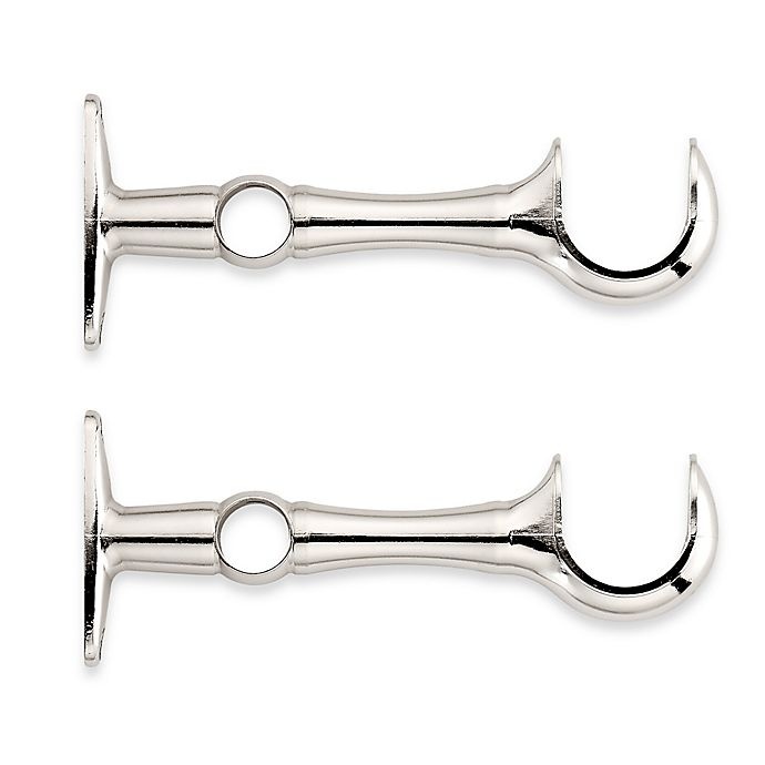slide 1 of 1, Cambria Premier Window Curtain Double Replacement Brackets - Polished Nickel, 1 ct