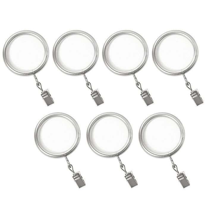 slide 1 of 1, Cambria Premier Complete Clip Rings - Brushed Nickel, 7 ct