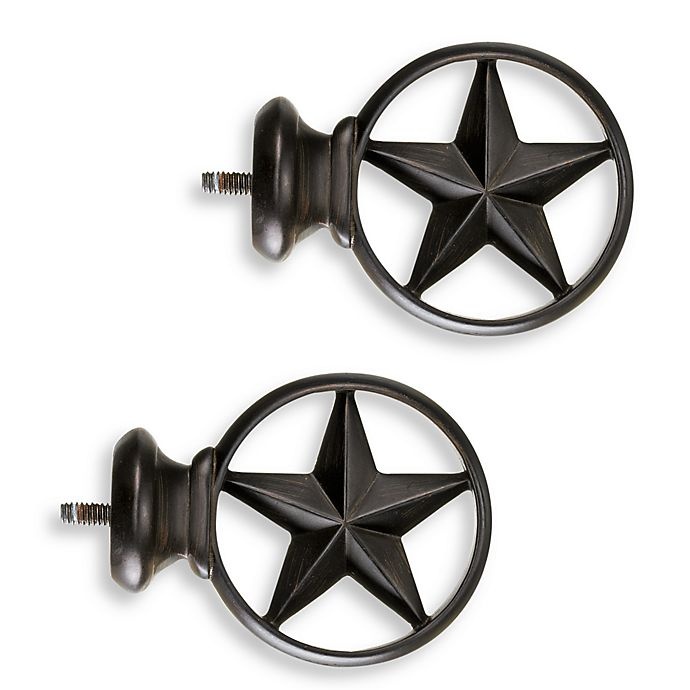 slide 1 of 1, Cambria Complete Bronze Texas Star Finials, 2 ct