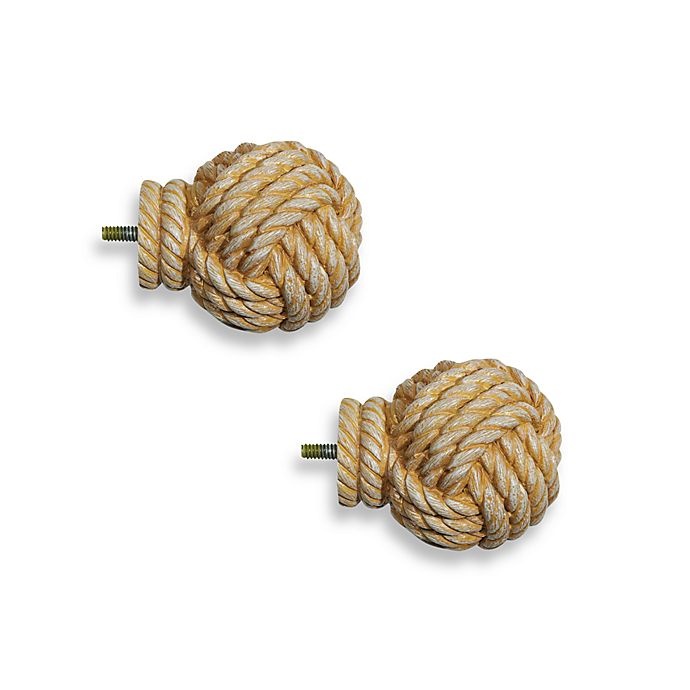 slide 1 of 1, Cambria Complete Matte Knotical Finials, 2 ct
