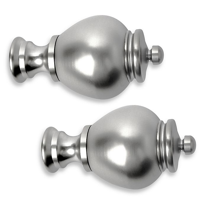 slide 1 of 1, Cambria Premier Complete Apothecary Finial - Polished Nickel, 2 ct