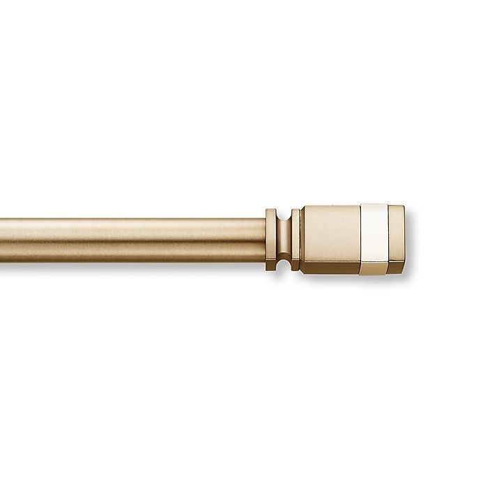 slide 1 of 1, Cambria Vista Prism 36 to Adjustable Single Curtain Rod Set - Warm Gold, 72 in