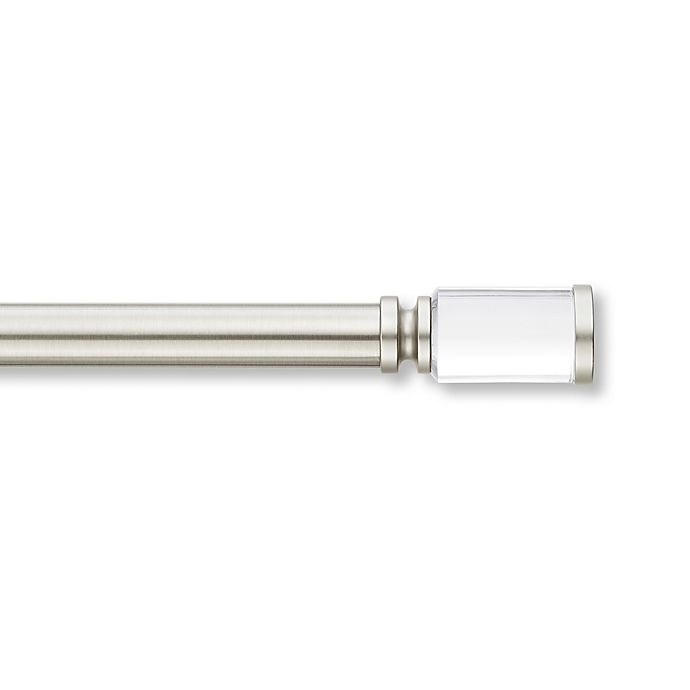 slide 1 of 1, Cambria Vista 36 to Adjustable Single Curtain Rod Set - Brushed Nickel, 72 in