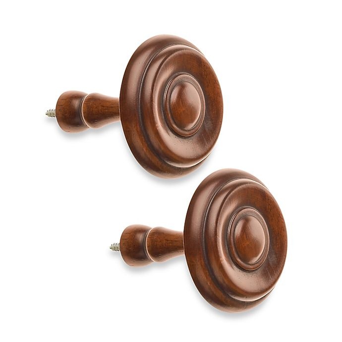 slide 1 of 1, Cambria Classic Wood Drapery Spindle - Medium Brown, 2 ct