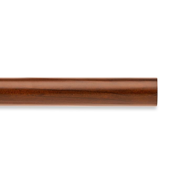 slide 1 of 1, Cambria Classic Wood Decorative Smooth Drapery Pole - Medium Brown, 4 ft