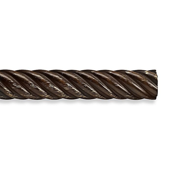 slide 1 of 1, Cambria Premier Wood Decorative Twist Drapery Pole - Chocolate, 4 ft
