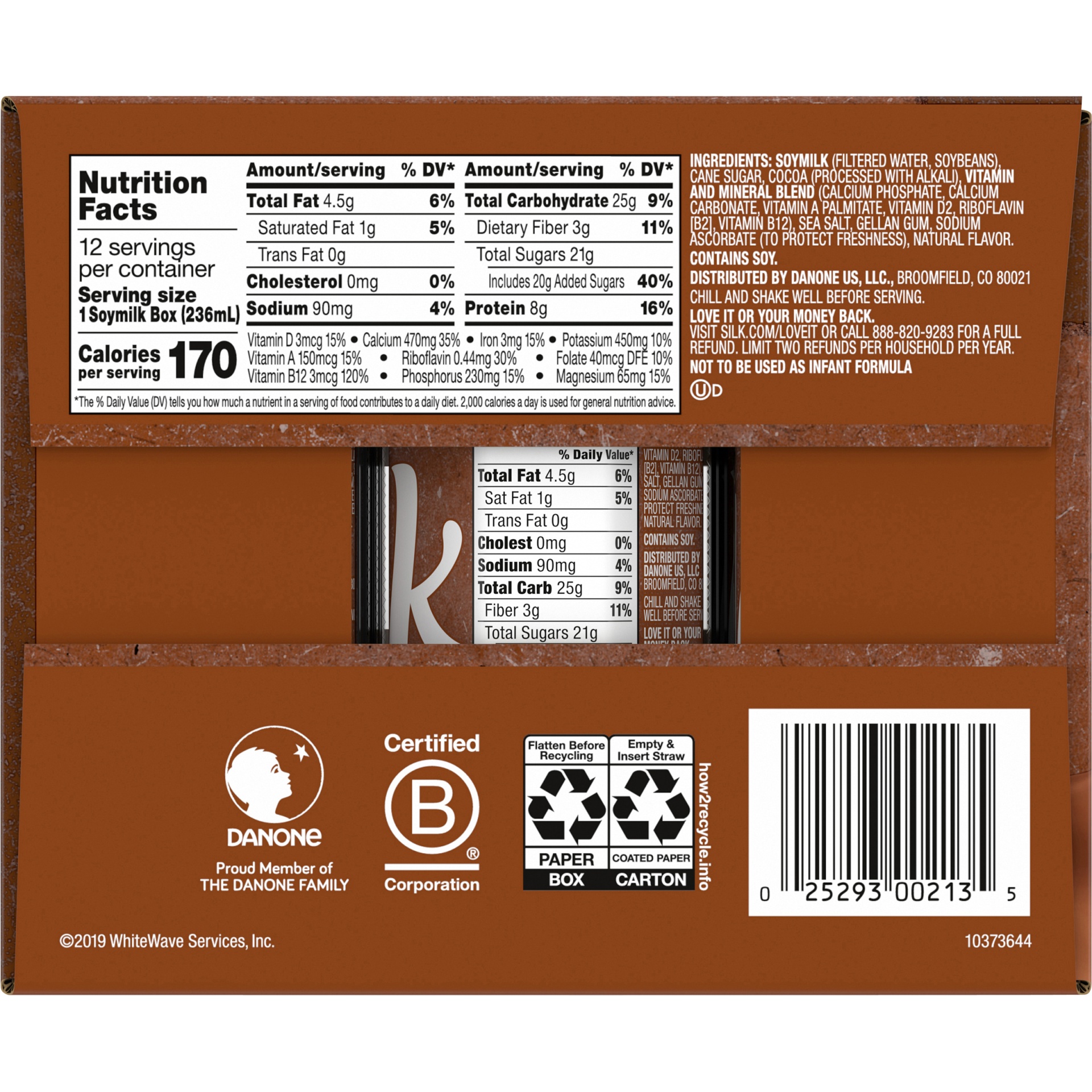 slide 2 of 7, Silk Shelf-Stable Chocolate Soy Milk Singles, 8 fl oz