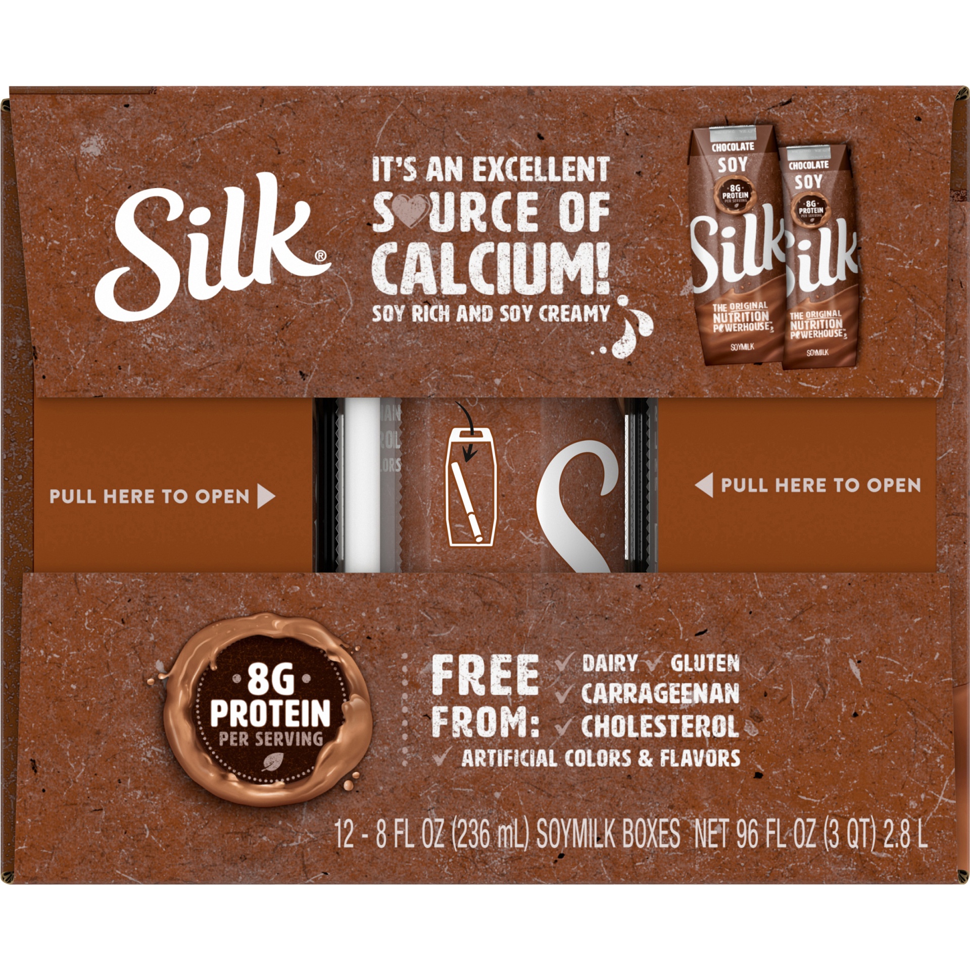 slide 3 of 7, Silk Shelf-Stable Chocolate Soy Milk Singles, 8 fl oz